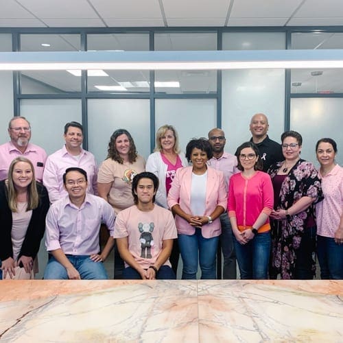 Think Pink! RWB Team members dress in pink for Breast Cancer Awareness month.